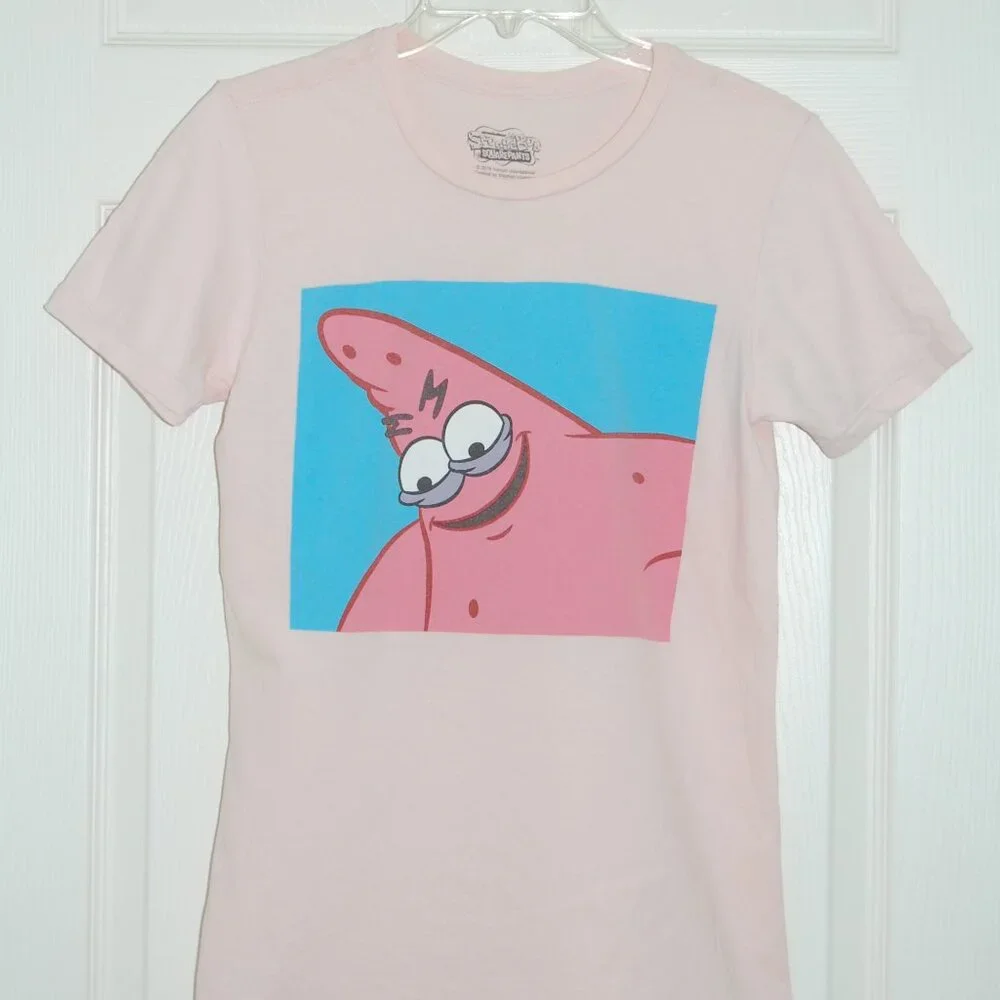 Nickelodeon SpongeBob SquarePants 2019, Women S Pink Graphic Tee - Picture 2 of 4